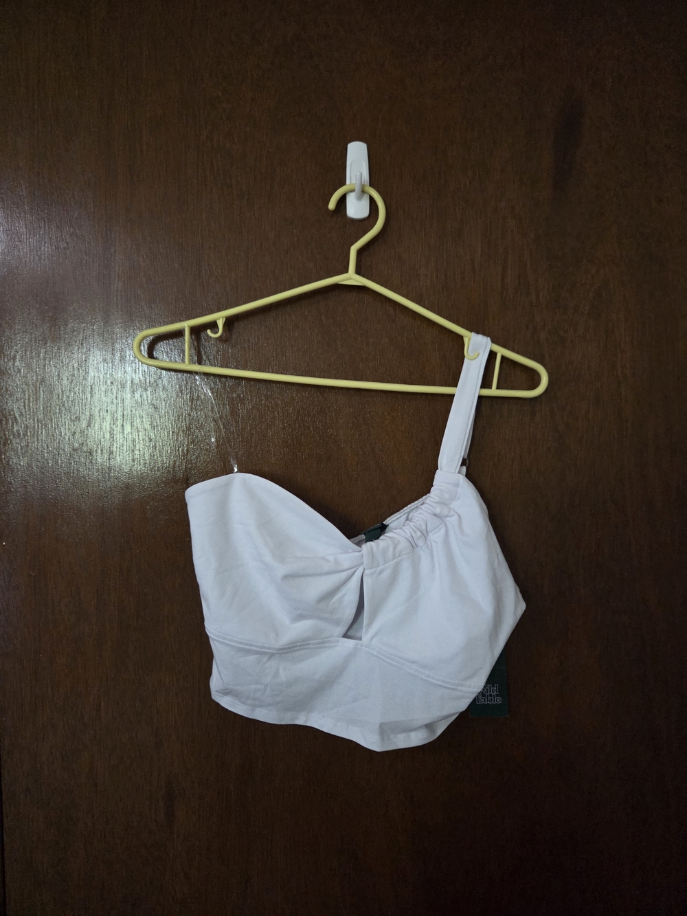 wild fable White One-Shoulder Crop Top